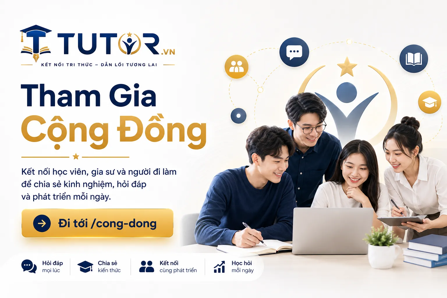 Tham gia cộng đồng Tutor.vn